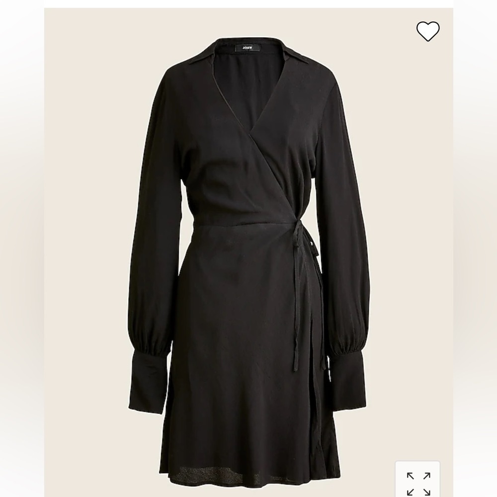 J. Crew Drapey wrap dress BD409 Black 4